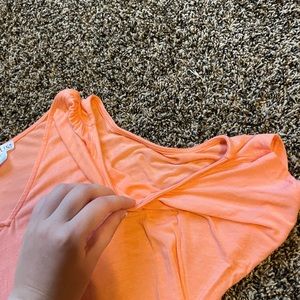 small, orange, venus dress top